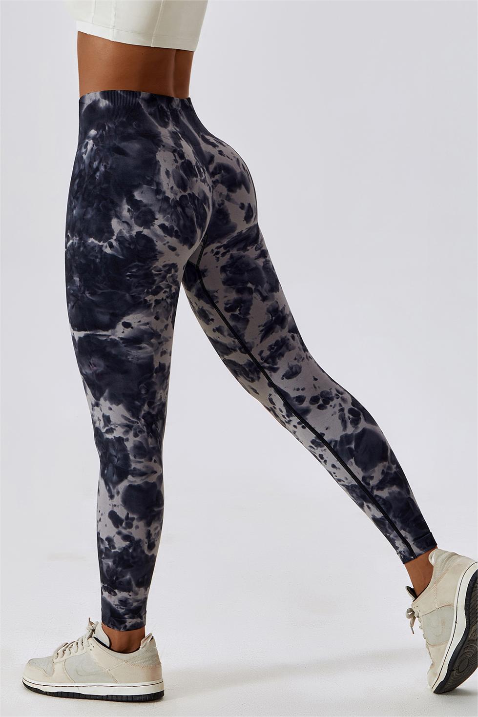 Tie Dye Seamless High-Rise Scrunch Leggings – Stylish &amp; Supportive