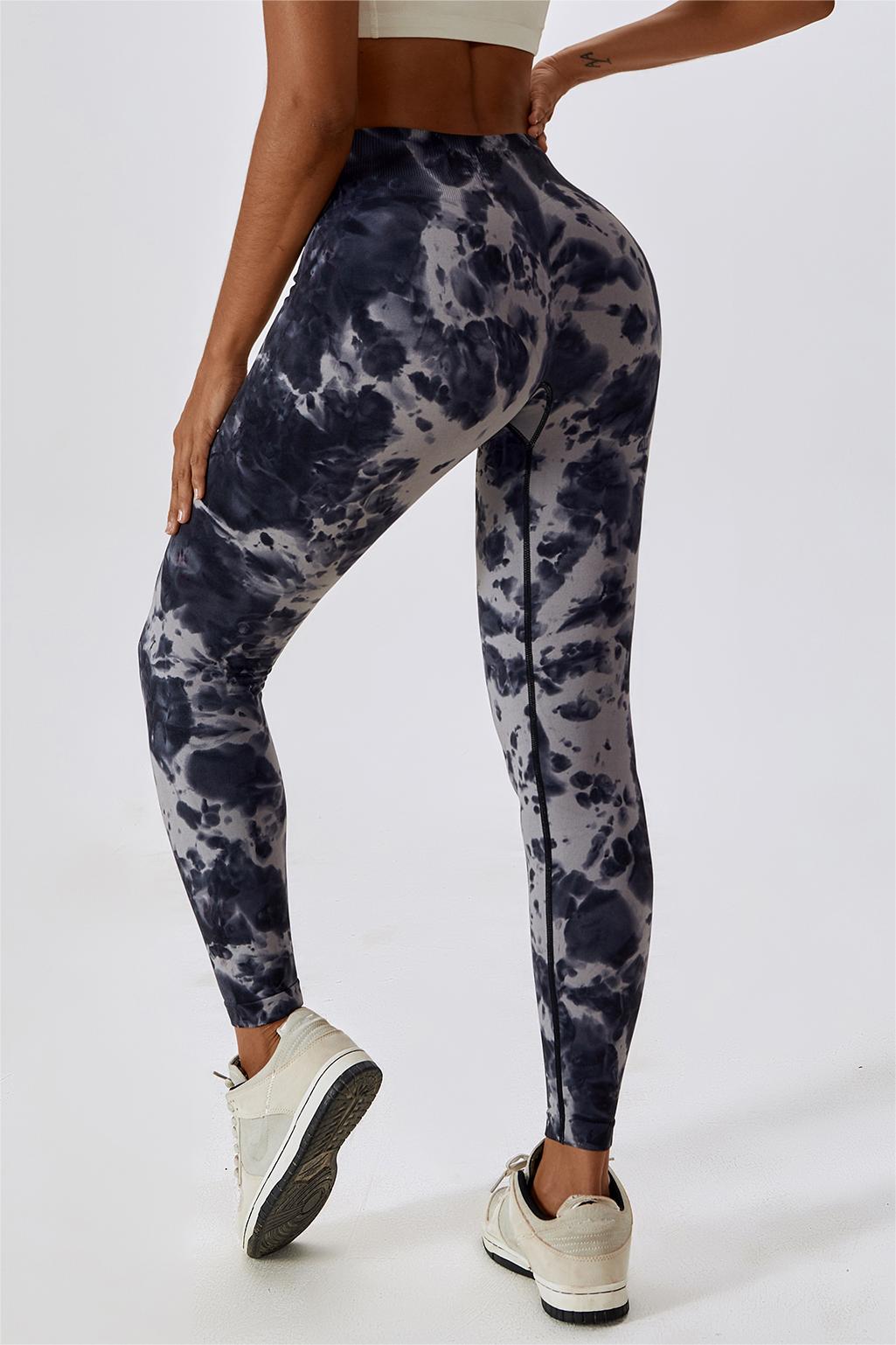 Tie Dye Seamless High-Rise Scrunch Leggings – Stylish &amp; Supportive