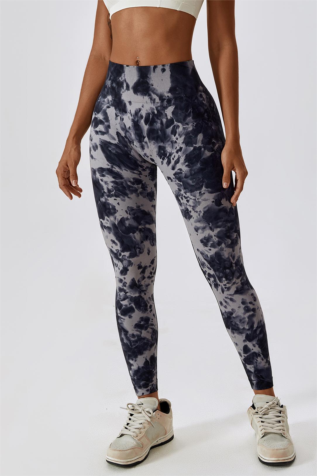 Tie Dye Seamless High-Rise Scrunch Leggings – Stylish &amp; Supportive