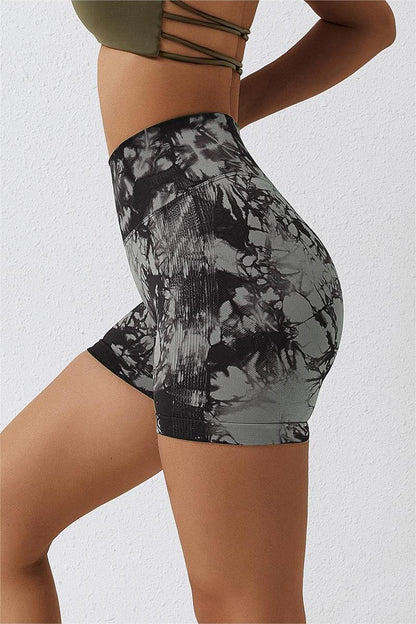 Tie Dye High-Waist Scrunch Butt Shorts -Unleash Your Inner Trendsetter