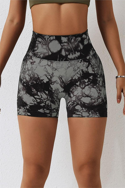 Tie Dye High-Waist Scrunch Butt Shorts -Unleash Your Inner Trendsetter