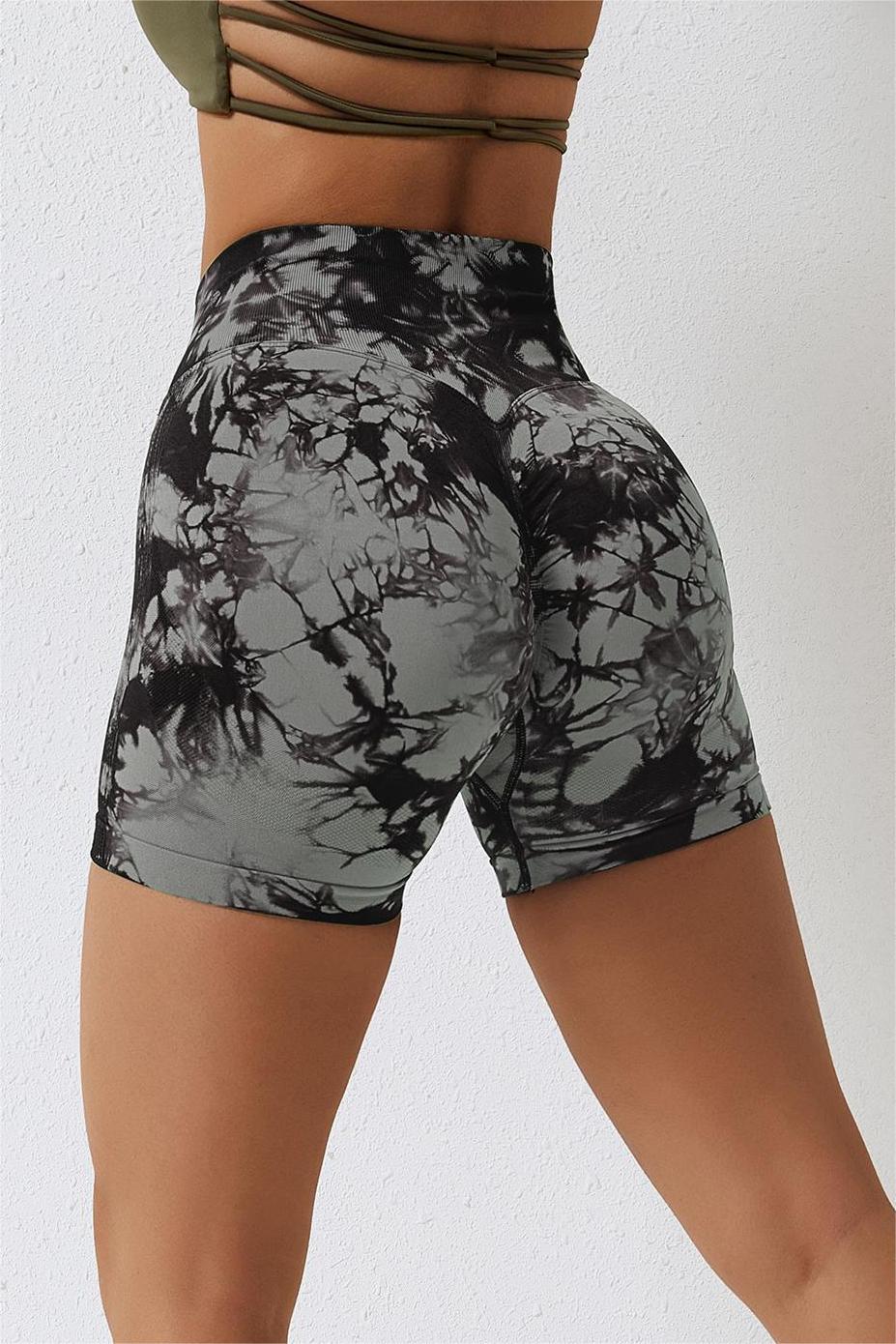 Tie Dye High-Waist Scrunch Butt Shorts -Unleash Your Inner Trendsetter