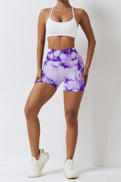 Tie Dye High-Waist Scrunch Butt Shorts -Unleash Your Inner Trendsetter