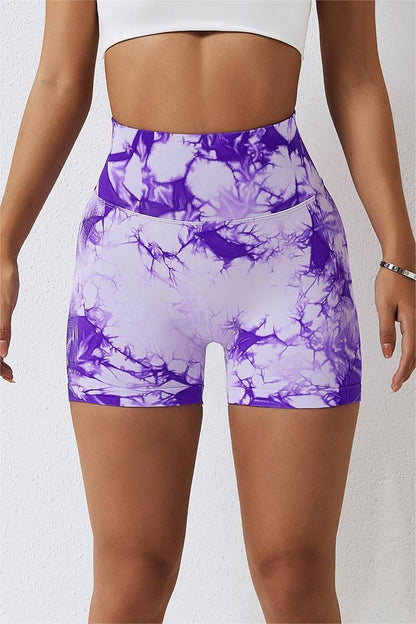 Tie Dye High-Waist Scrunch Butt Shorts -Unleash Your Inner Trendsetter