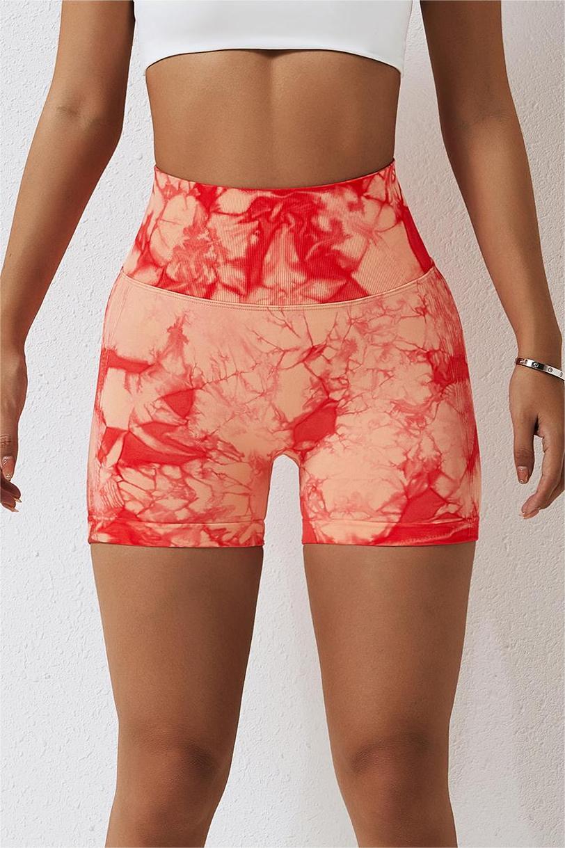 Tie Dye High-Waist Scrunch Butt Shorts -Unleash Your Inner Trendsetter