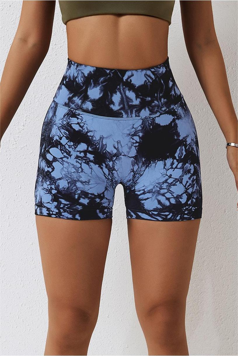 Tie Dye High-Waist Scrunch Butt Shorts -Unleash Your Inner Trendsetter