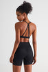 Activewear Set | Triangle Back Sports Bra & High-Waisted Shorts