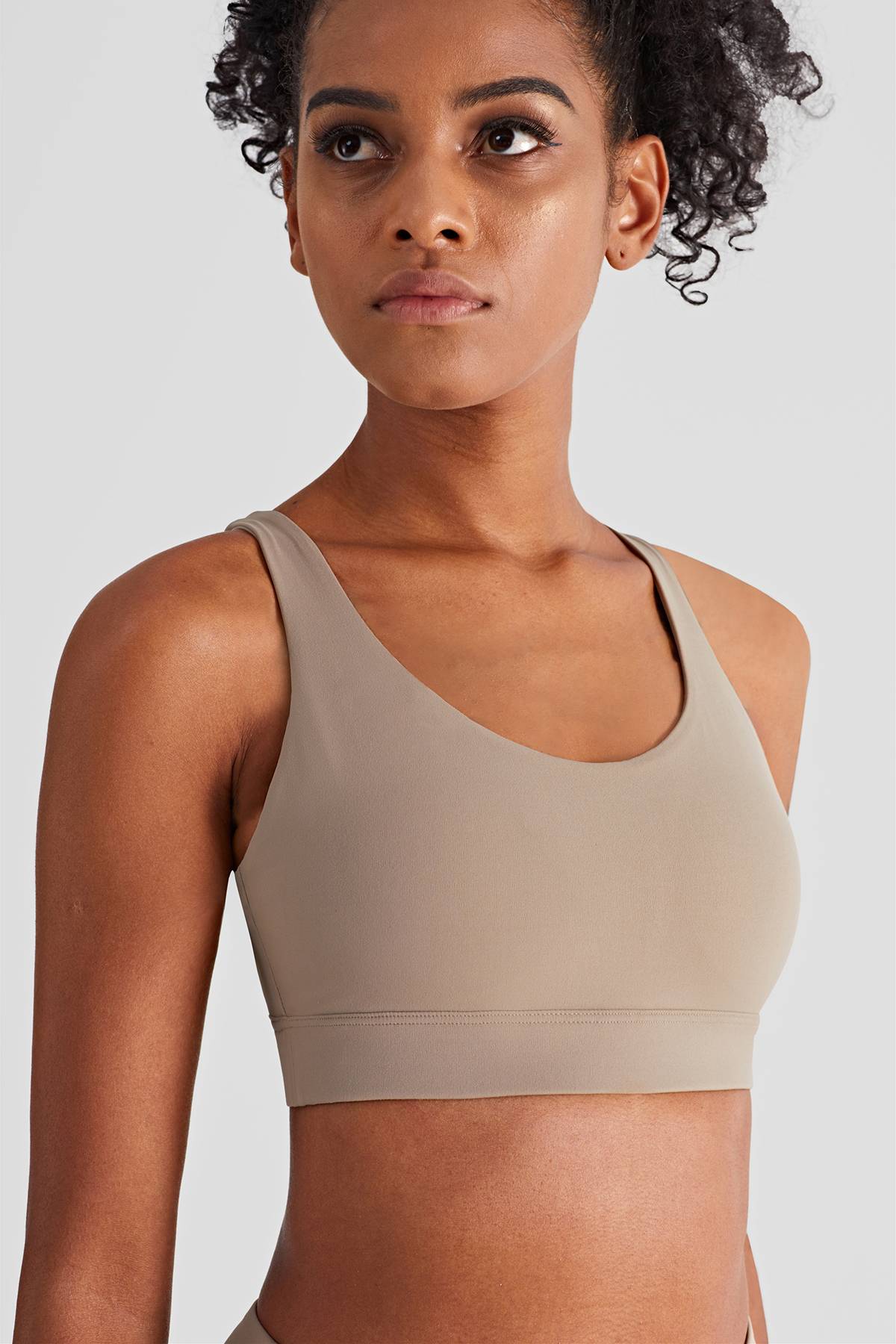 V-Back Scoop Neckline Sports Bra