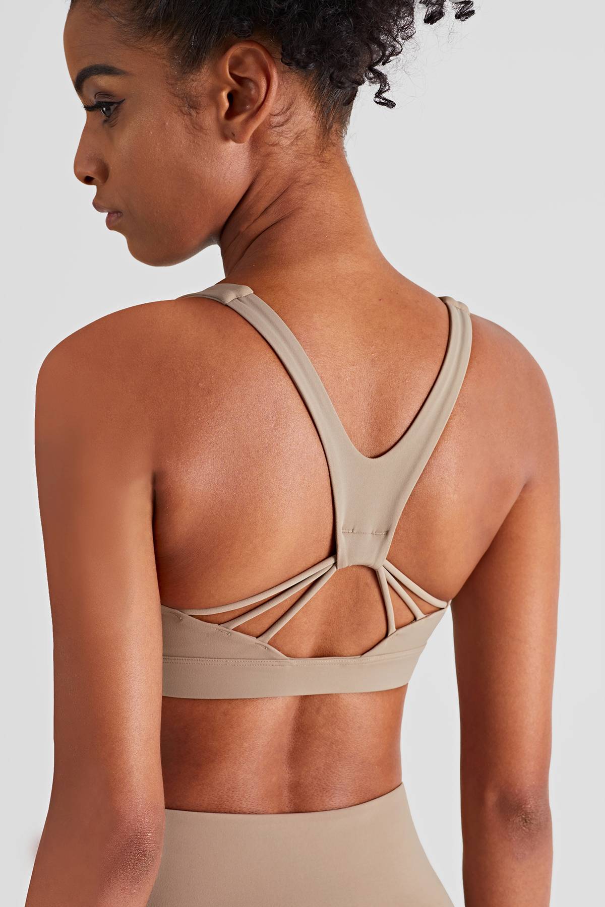 V-Back Scoop Neckline Sports Bra