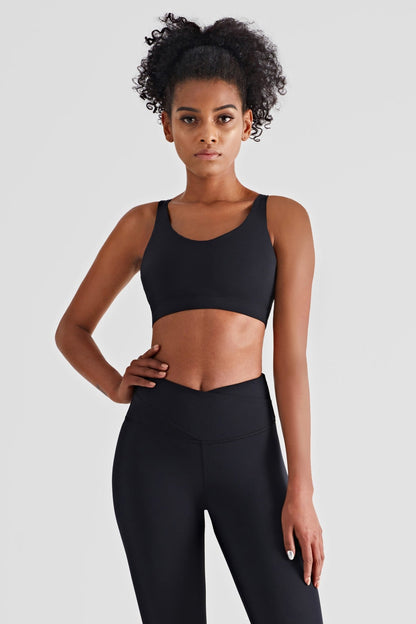 V-Back Scoop Neckline Sports Bra