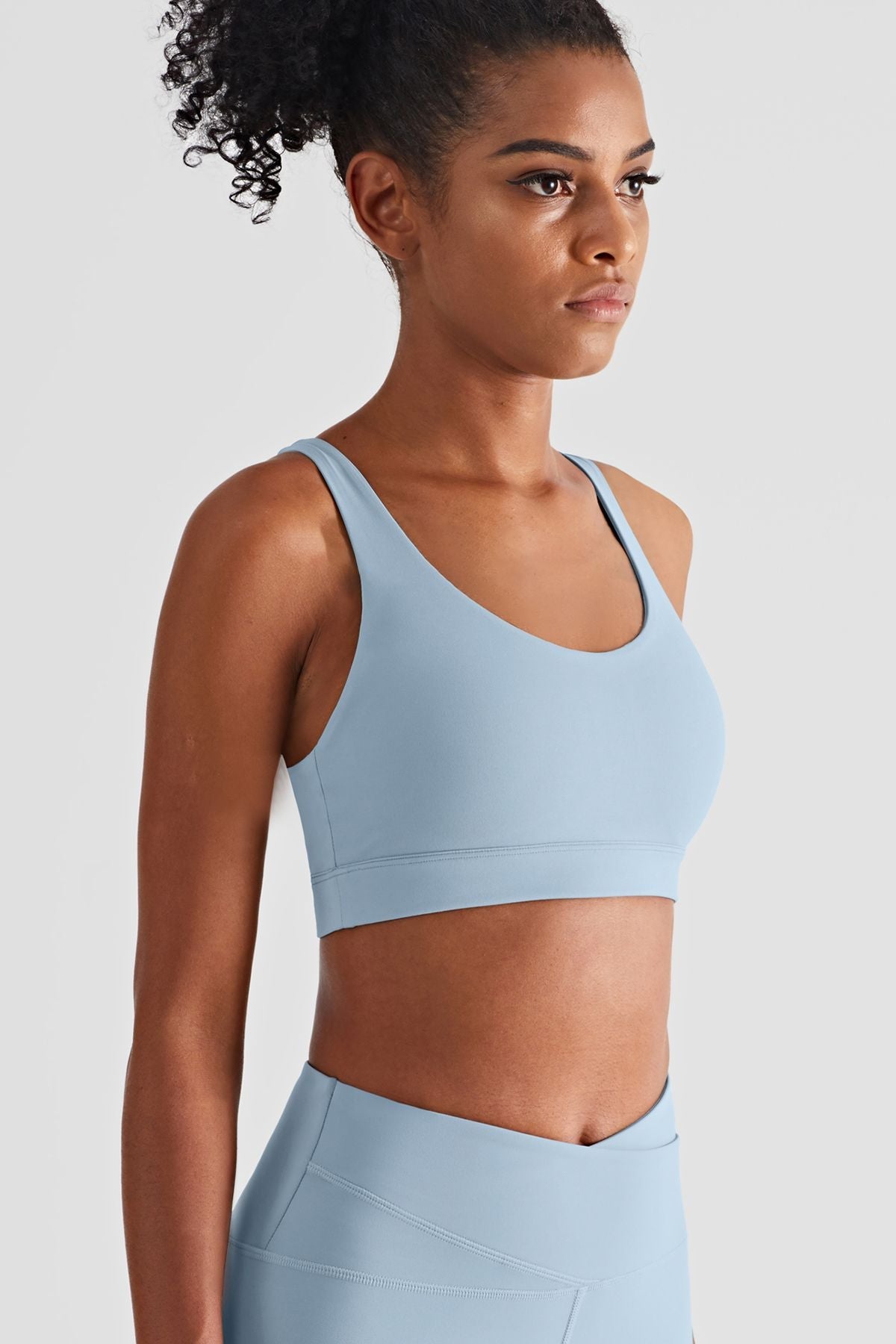 V-Back Scoop Neckline Sports Bra