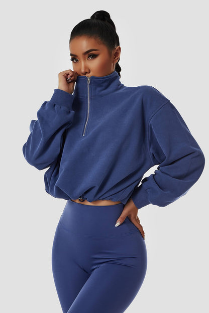 Half-Zip Pullover Sweatshirt - Comfortable &amp; Stylish Casual Wear