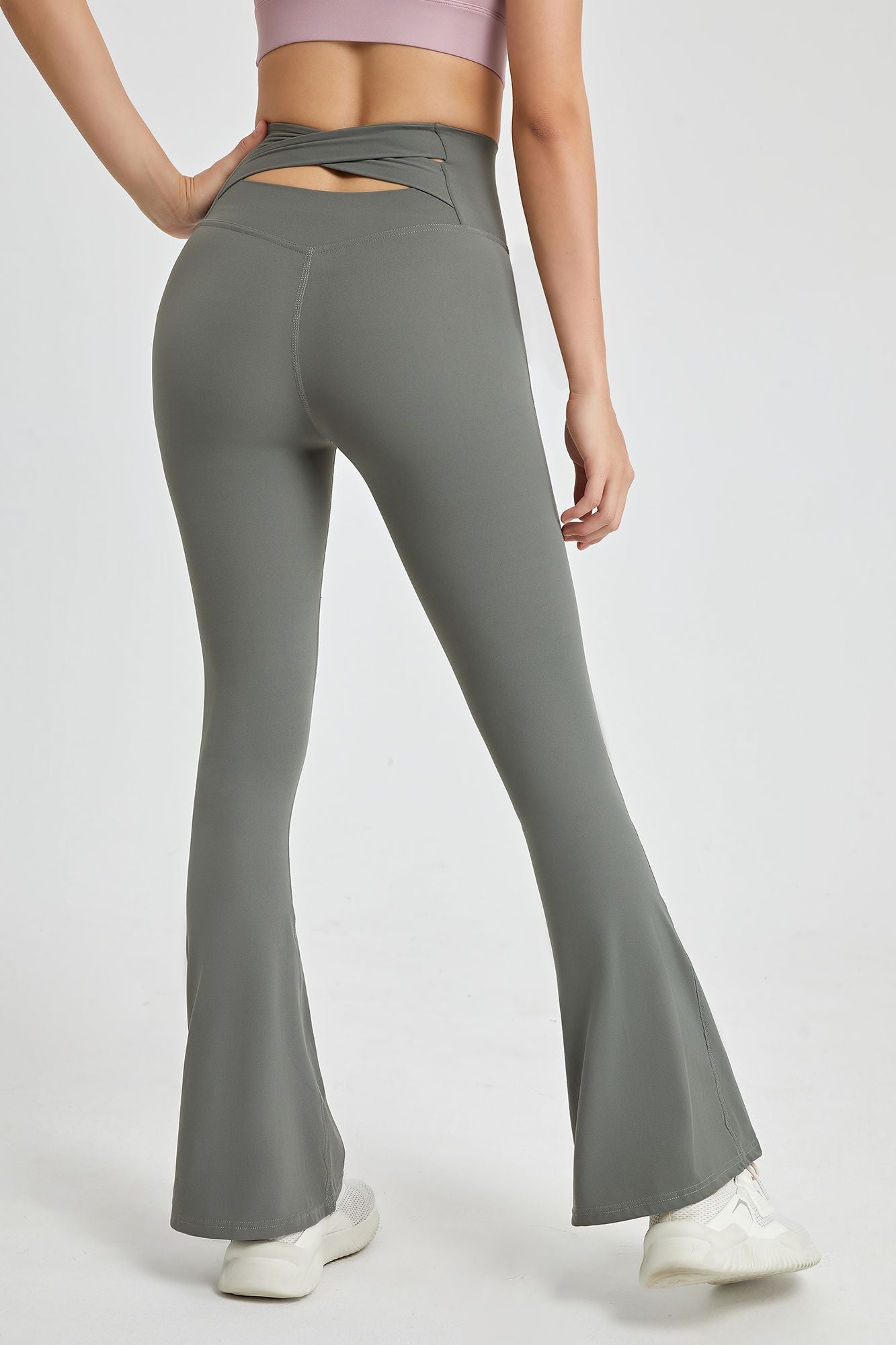 Cutout Cross Back Flare Legging - Trendy &amp; Comfortable Activewear