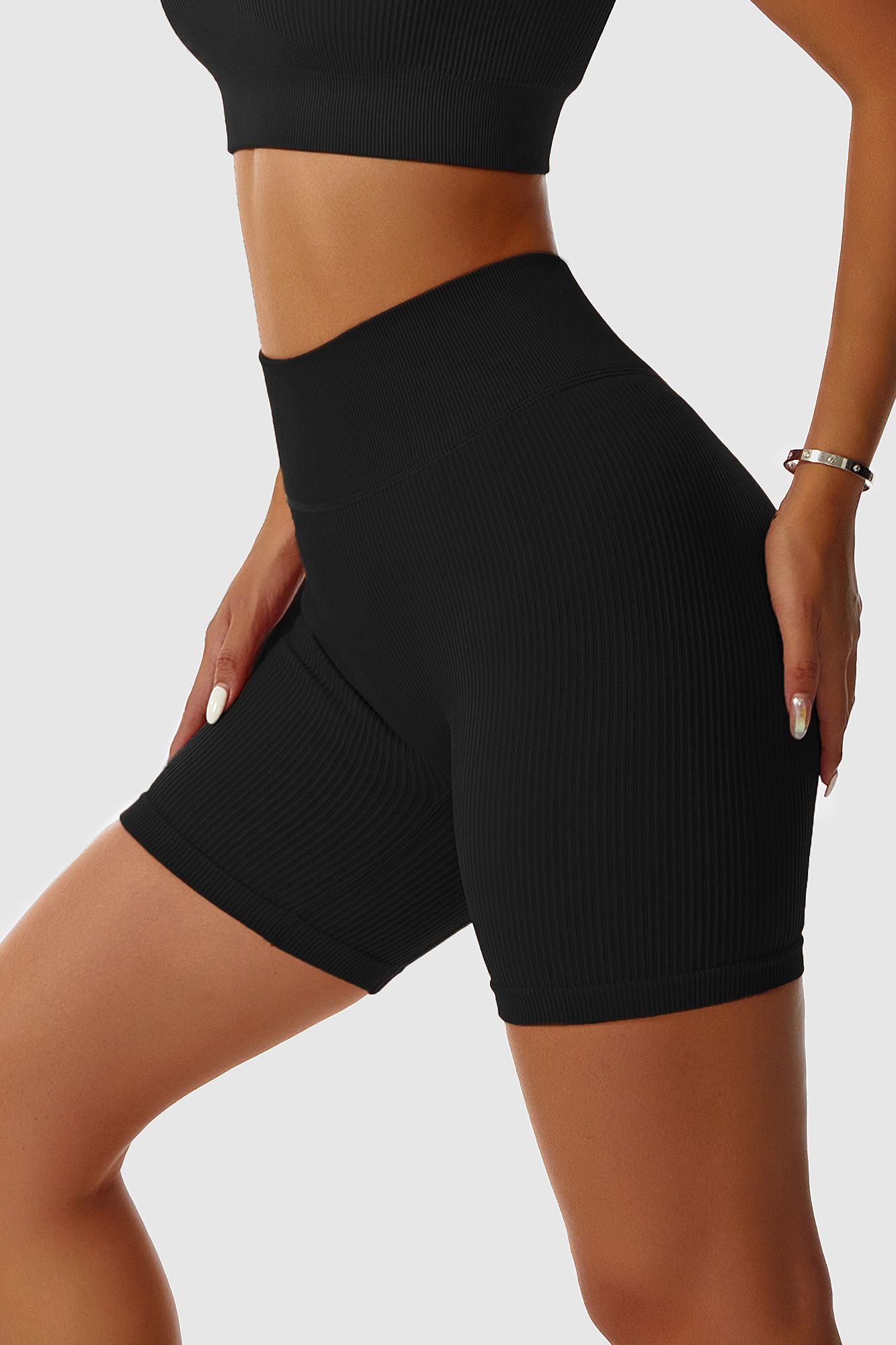 Ribbed Seamless Cycling Short - Comfortable &amp; Stylish Performance Wear