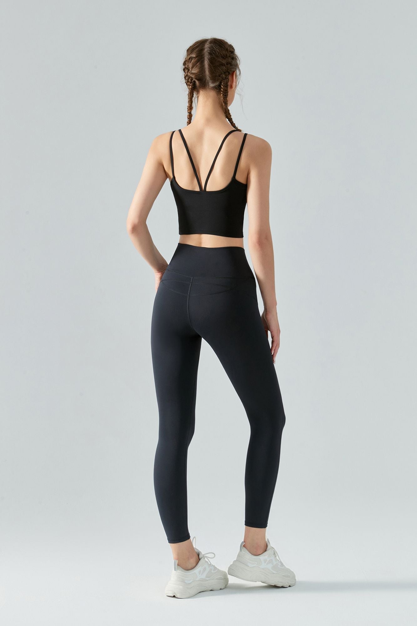 Fleece Lined No Front Seam Workout Leggings