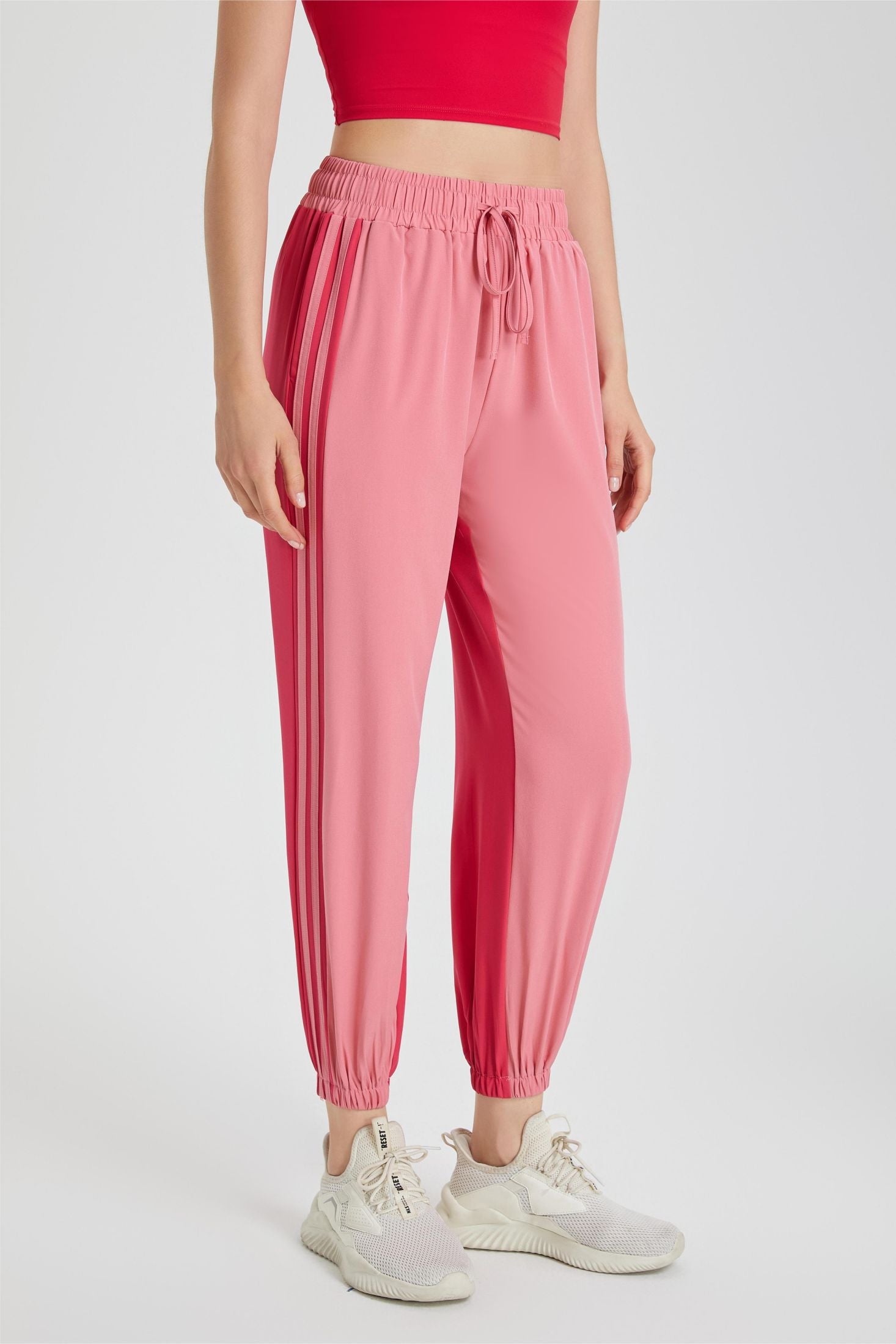 Color-Blocking Jogger Tapered Pants