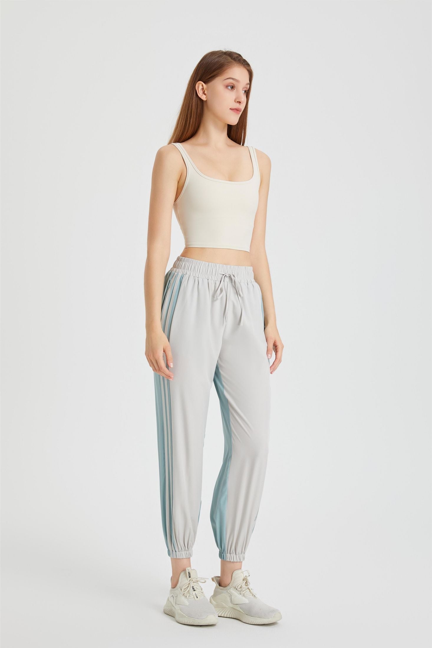 Color-Blocking Jogger Tapered Pants