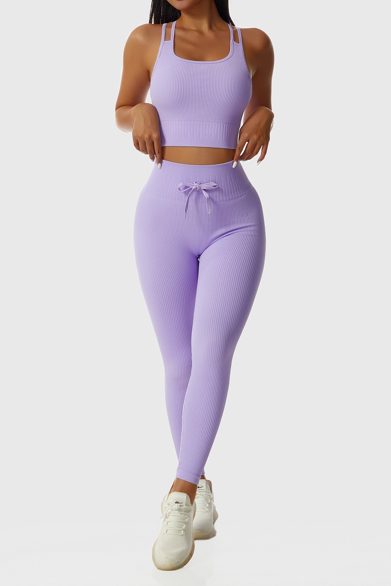 Seamless Workout Leggings with Tie Front | Stylish &amp; Comfortable Fit