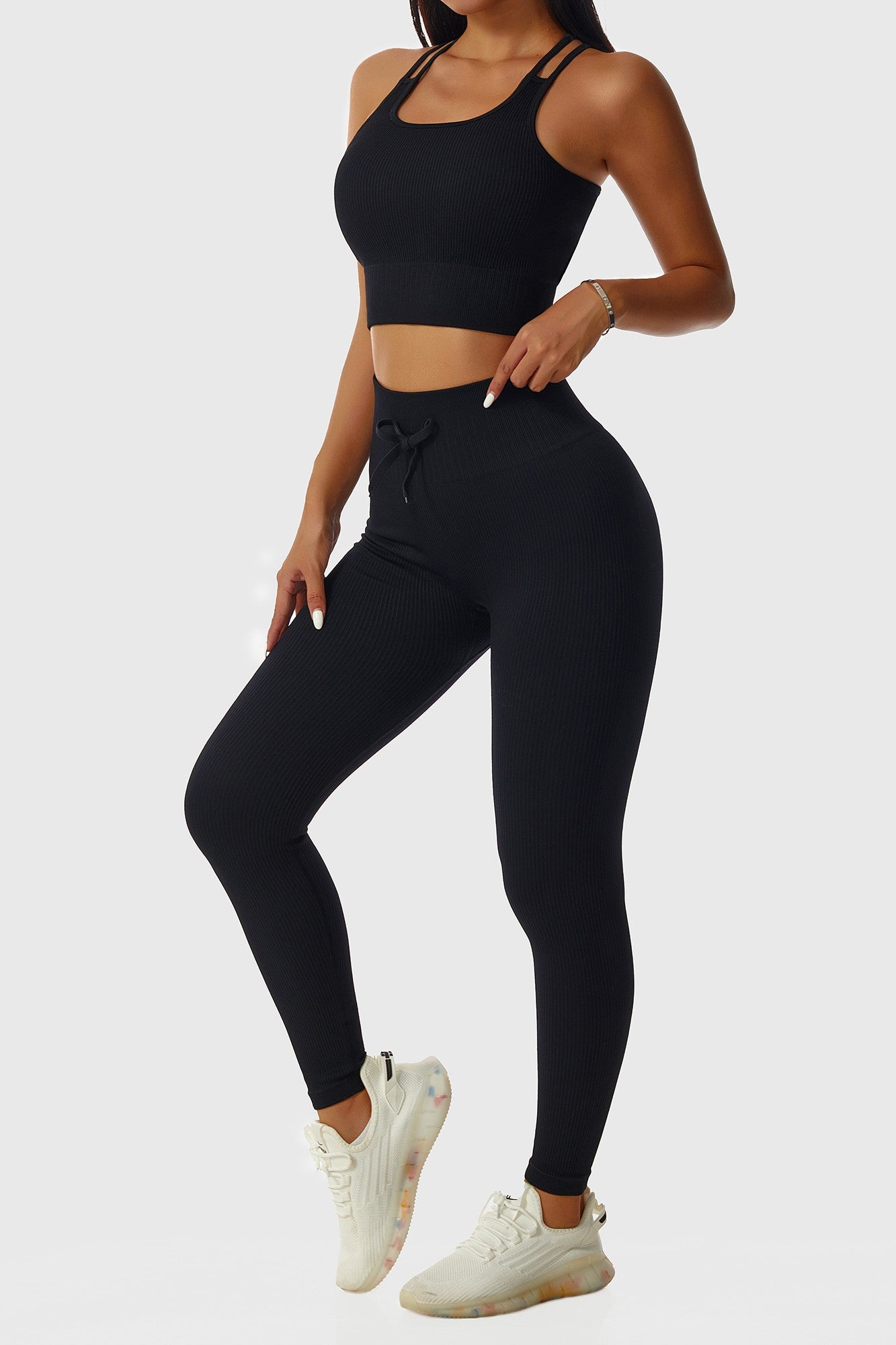 Seamless Workout Leggings with Tie Front | Stylish &amp; Comfortable Fit