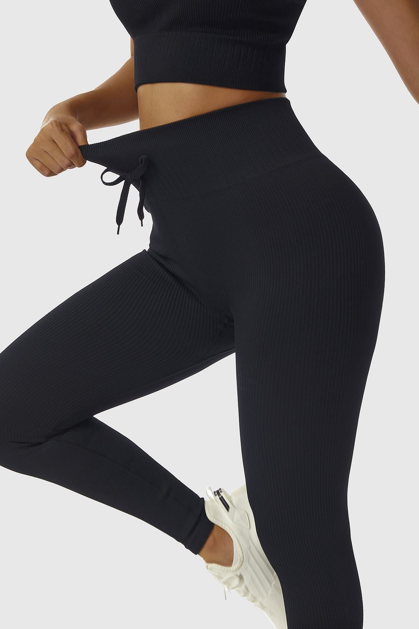 Seamless Workout Leggings with Tie Front | Stylish &amp; Comfortable Fit