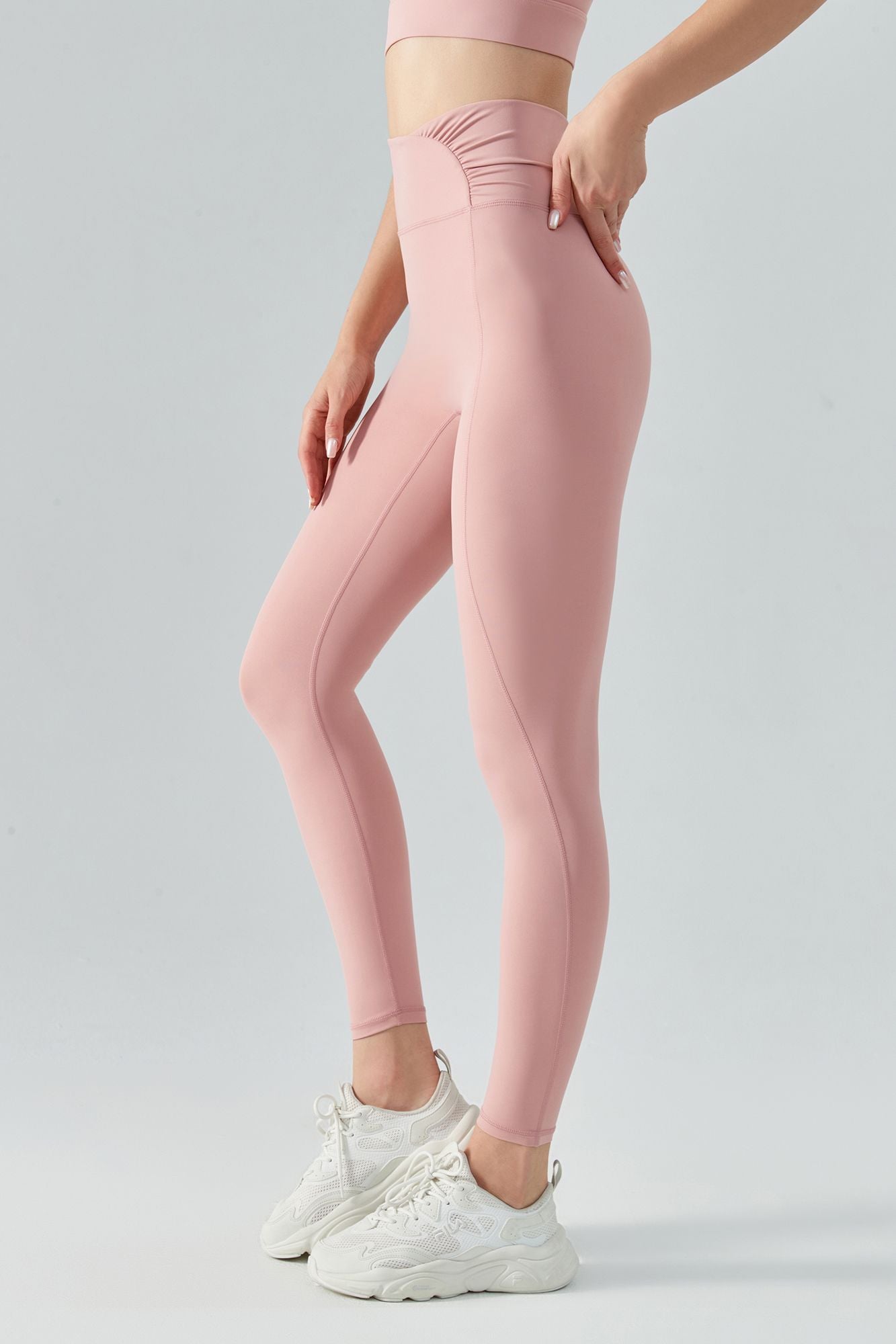 Side Ruched Asymmetrical Waistband Leggings for Comfort &amp; Style