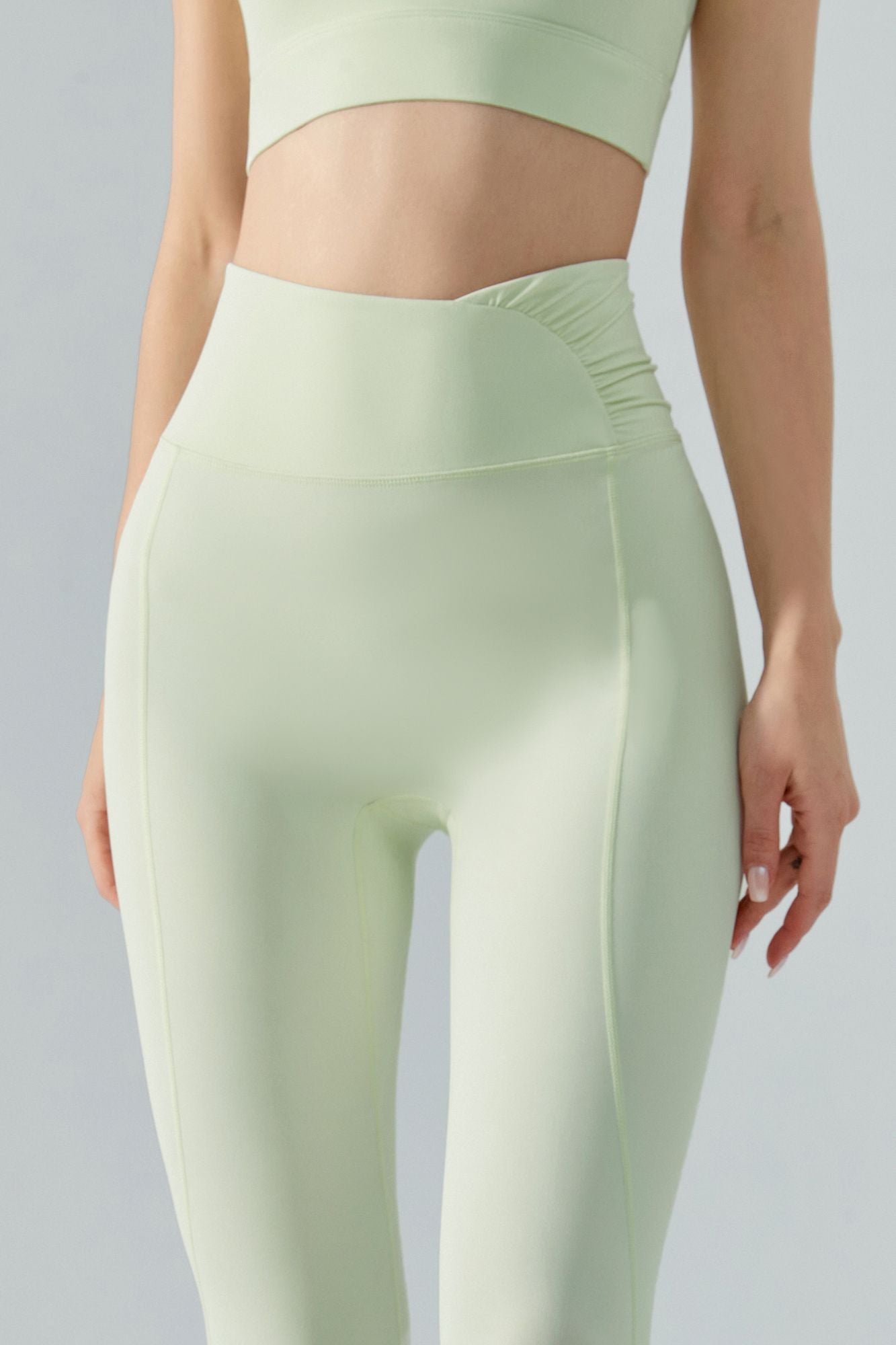 Side Ruched Asymmetrical Waistband Leggings for Comfort &amp; Style