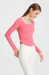 Side Ruched Long Sleeve Top