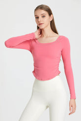 Side Ruched Long Sleeve Top