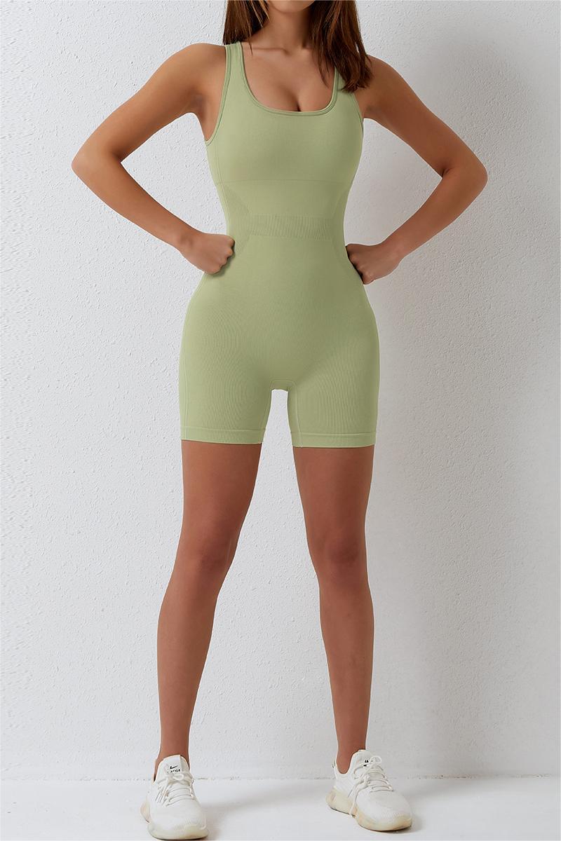 Sleeveless Form Bodysuit Shorts - Sleek &amp; Comfortable Activewear