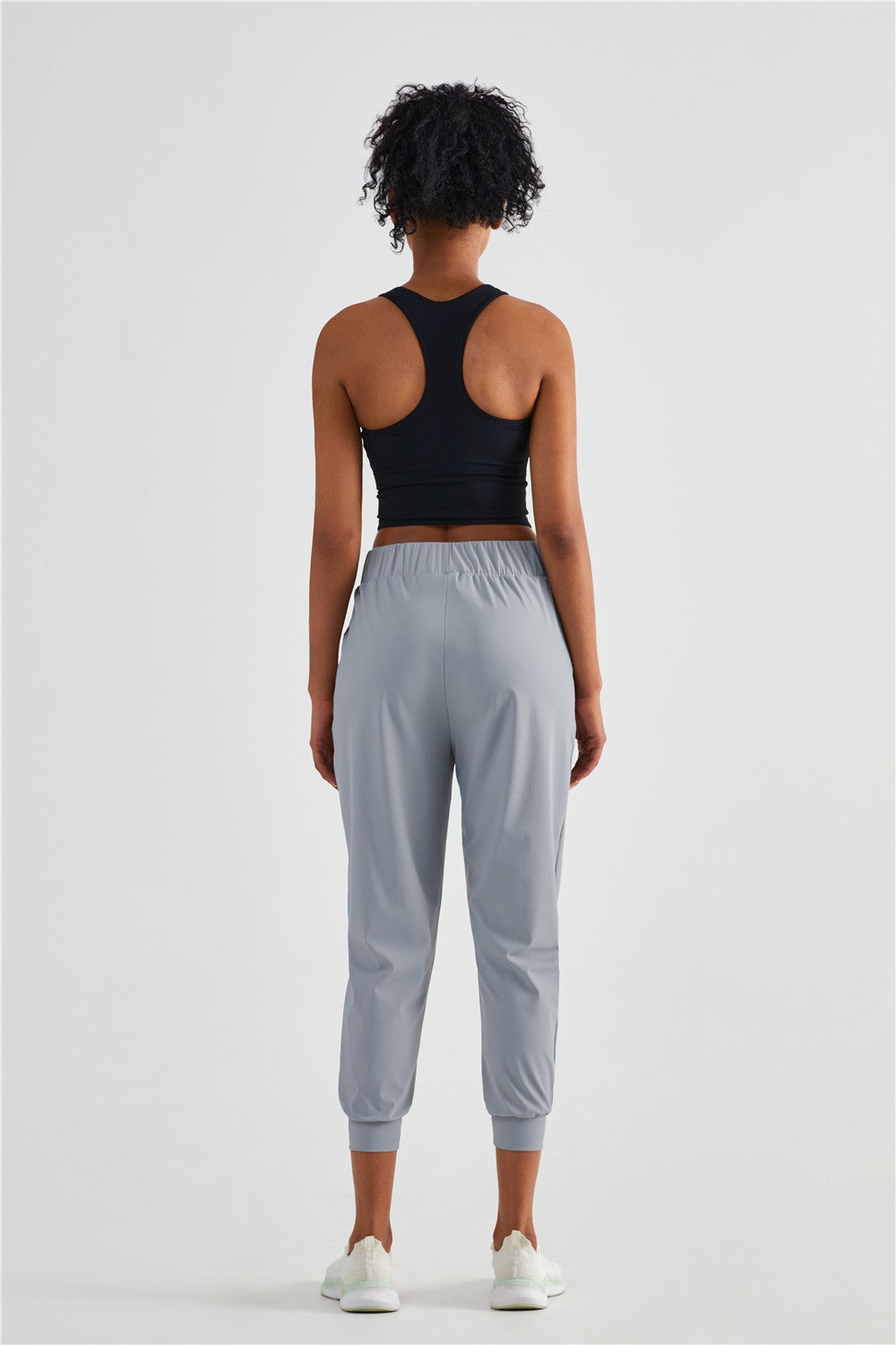 Tapered Crop Pants with Pockets