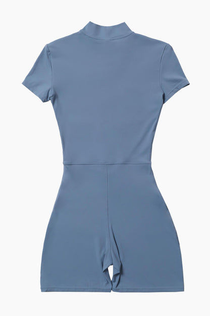 Short Sleeve Athleisure Romper for Stylish Comfort and Versatile Wear